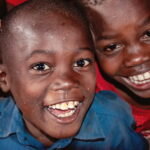 smiling homeless children in the rehab centre in nairobi